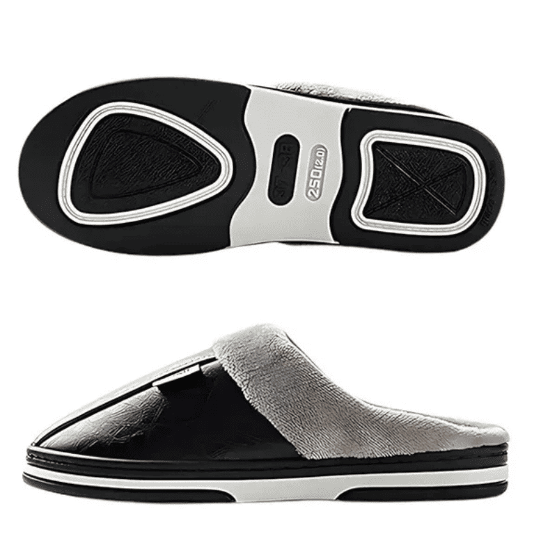 LEVE 2 PAGUE 1 - Pantufa Ortopédica de Couro - Interior Peluciado [Antiodor]