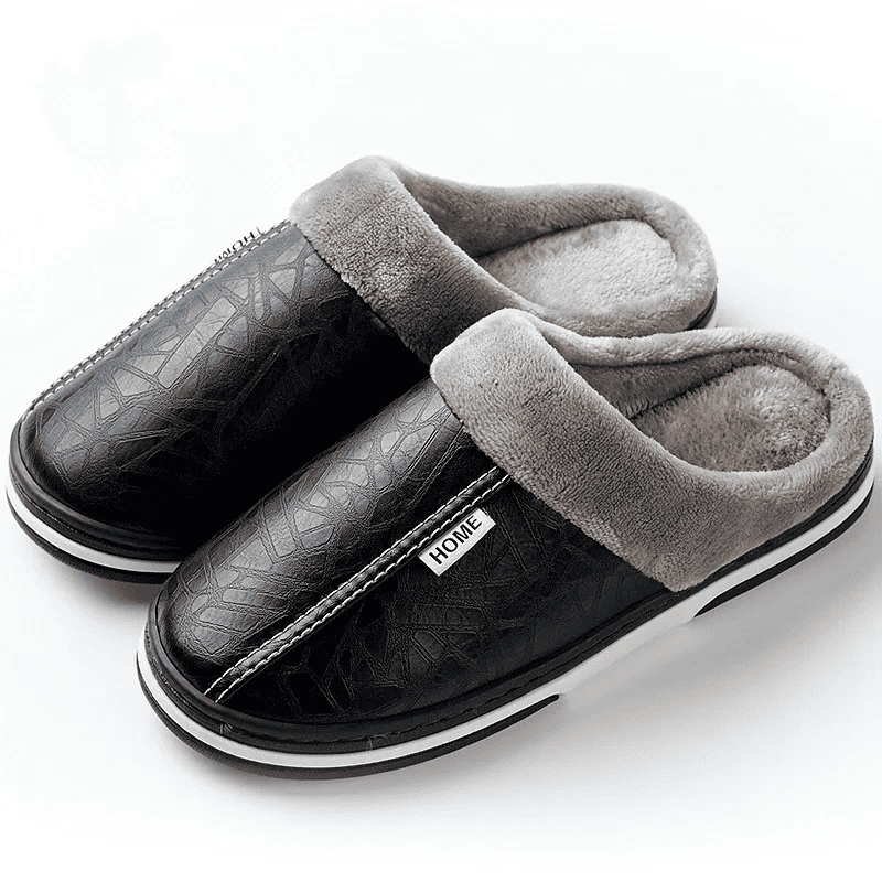 LEVE 2 PAGUE 1 - Pantufa Ortopédica de Couro - Interior Peluciado [Antiodor]