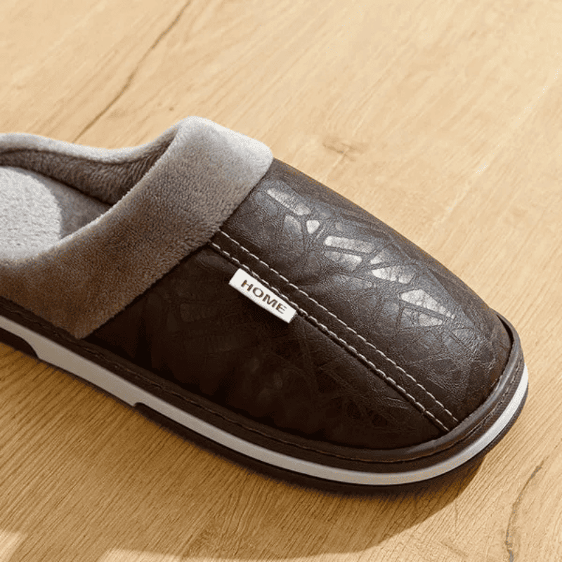 LEVE 2 PAGUE 1 - Pantufa Ortopédica de Couro - Interior Peluciado [Antiodor]