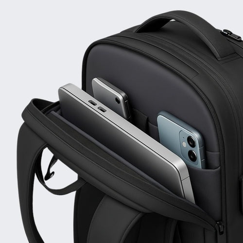 Mochila AirBag Preto Fosco + Sistema de vácuo integrado + Garrafa Inteligente + Bomba de ar portátil